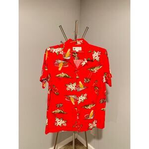 NWT Aeropostale Tropical Floral Button-Down Resort Shirt Size Medium